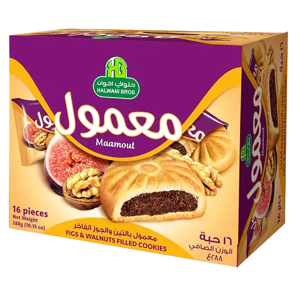 Halwani Maamoul with Figs & Walnut 16 Pcs 18 Gm
