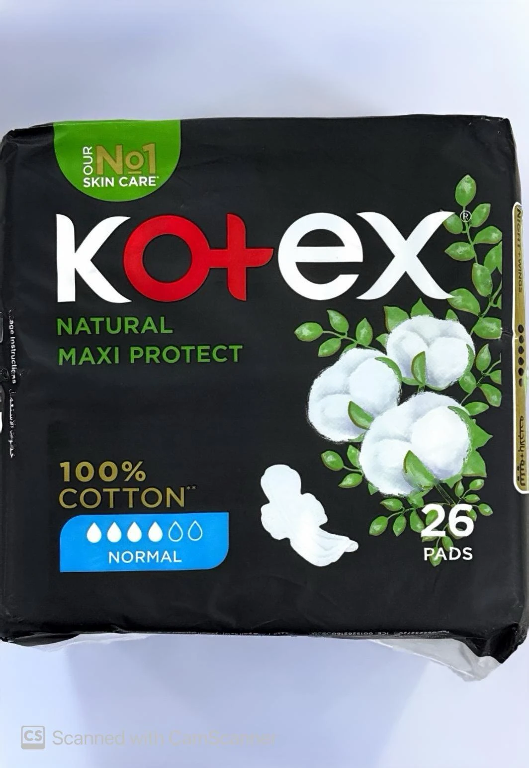 Kotex Natural Maxi Protect Sanitary Pad With Wings Super 26 Pads