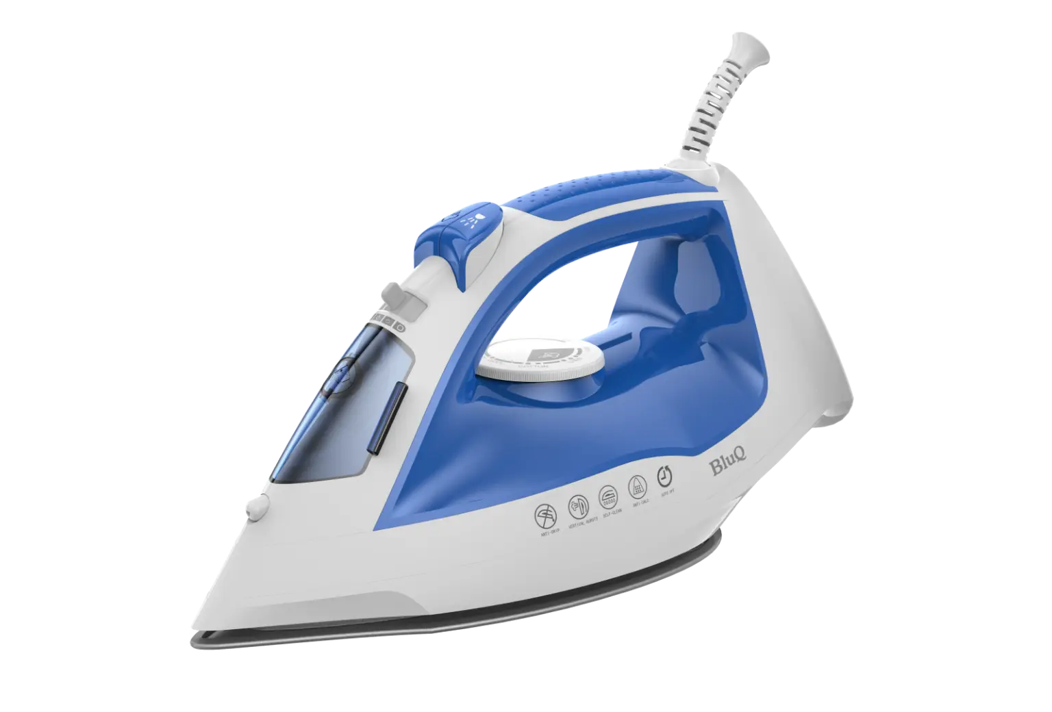 BluQ Steam Iron ceramic coating Auto drip Auto- shut Off Self Cleaning 2400 W - view 1