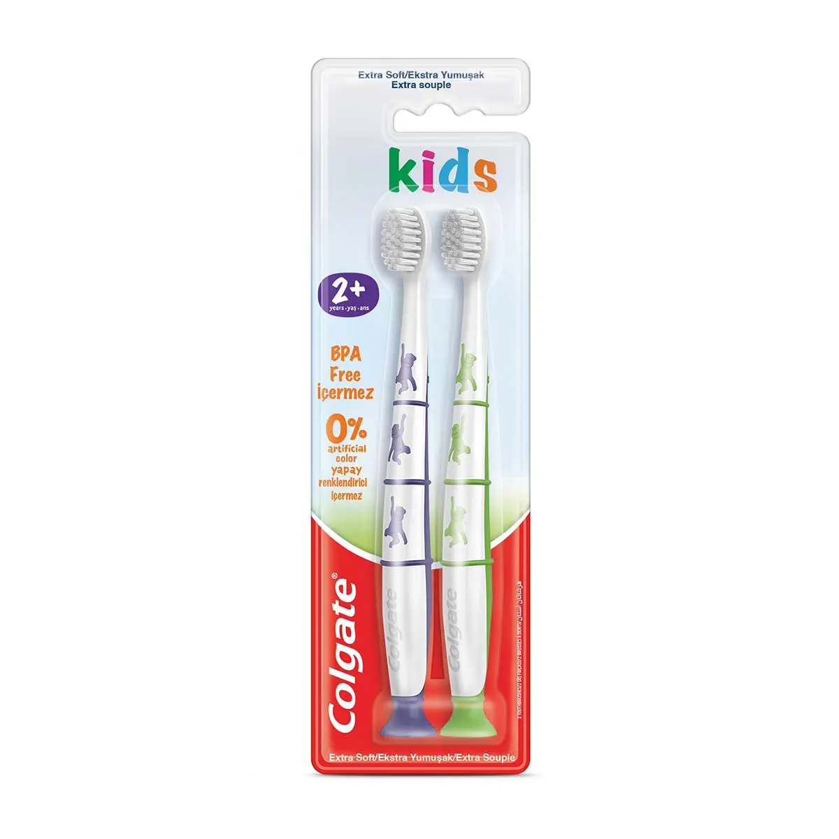 Colgate Kids 2+ years BPA Free Extra Soft Toothbrush 2-Pack - view 2