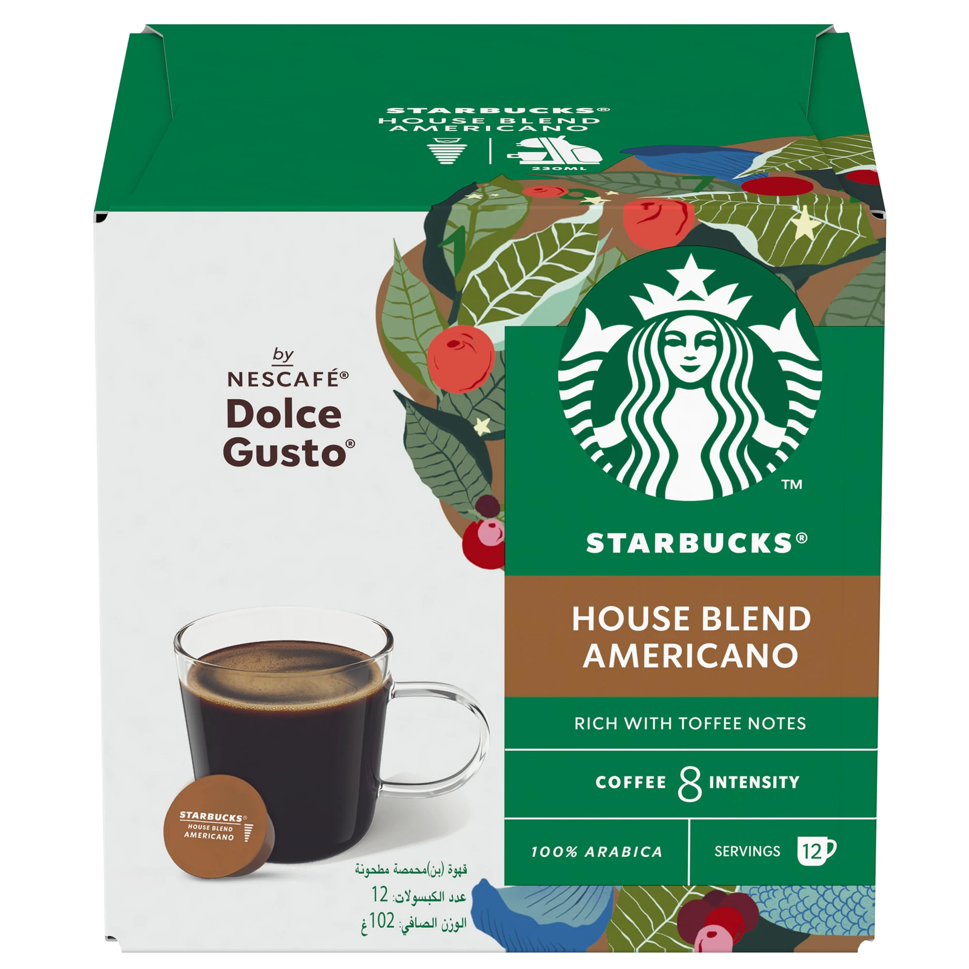 Starbucks House Blend by Nescafe Dolce Gusto Box of 12 Capsules