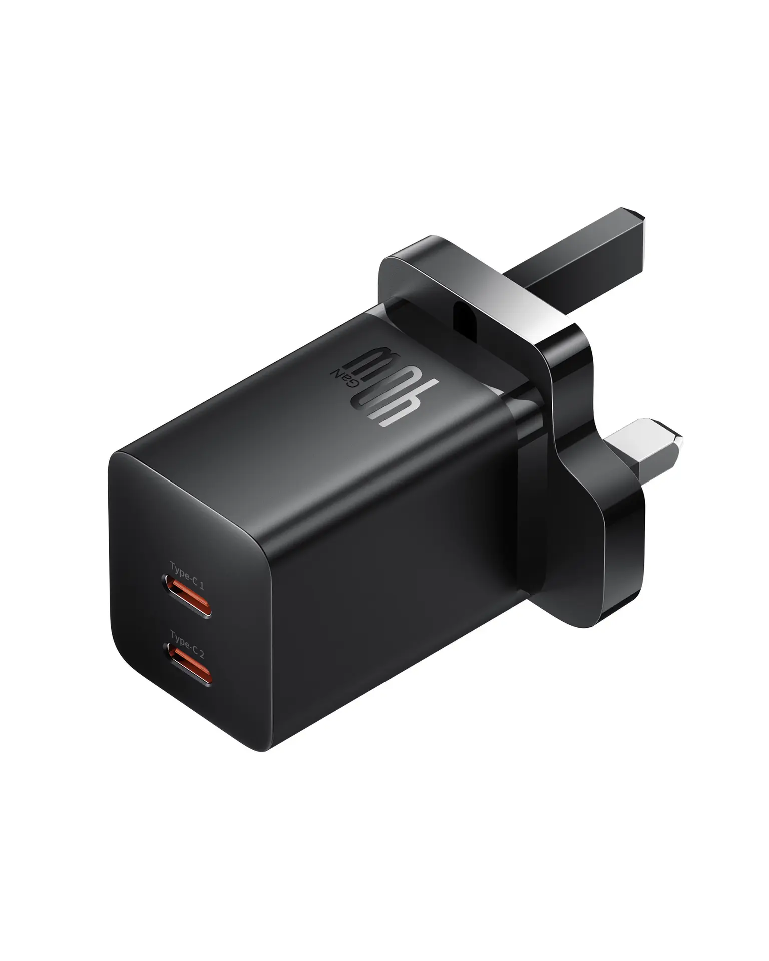 Baseus Gan5Pro Fast Charger Cc40Wuk Cluster Black  2 Usb C Port - view 3