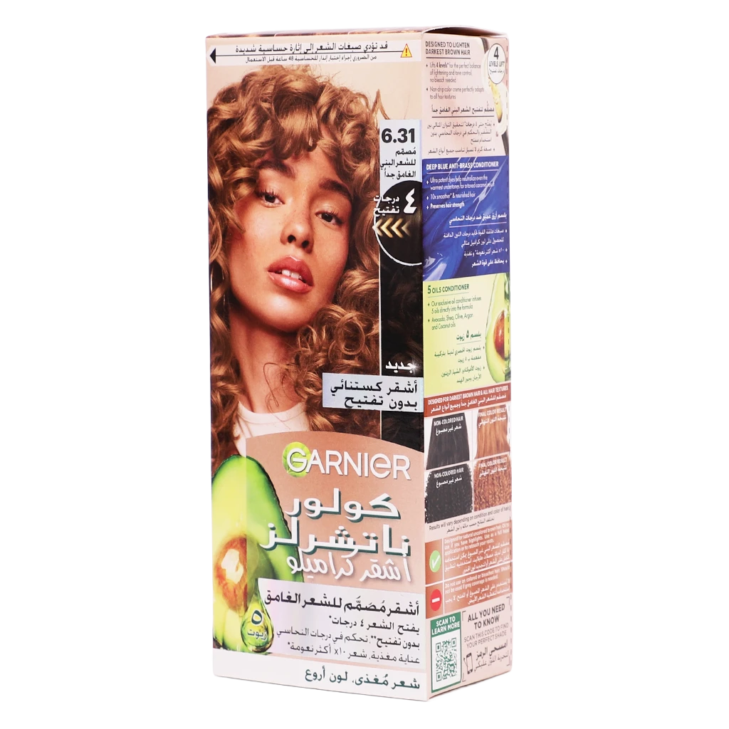 Garnier Color Naturals Caramelo Blonde Chestnut Blonde 6.31 Blonde for Dark Bases