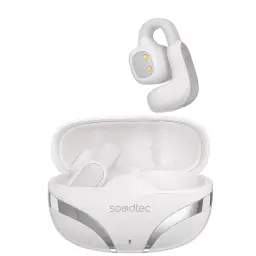Porodo Soundtec Flexfit Ear Ring Type  Clip-On Wireless Earbuds White