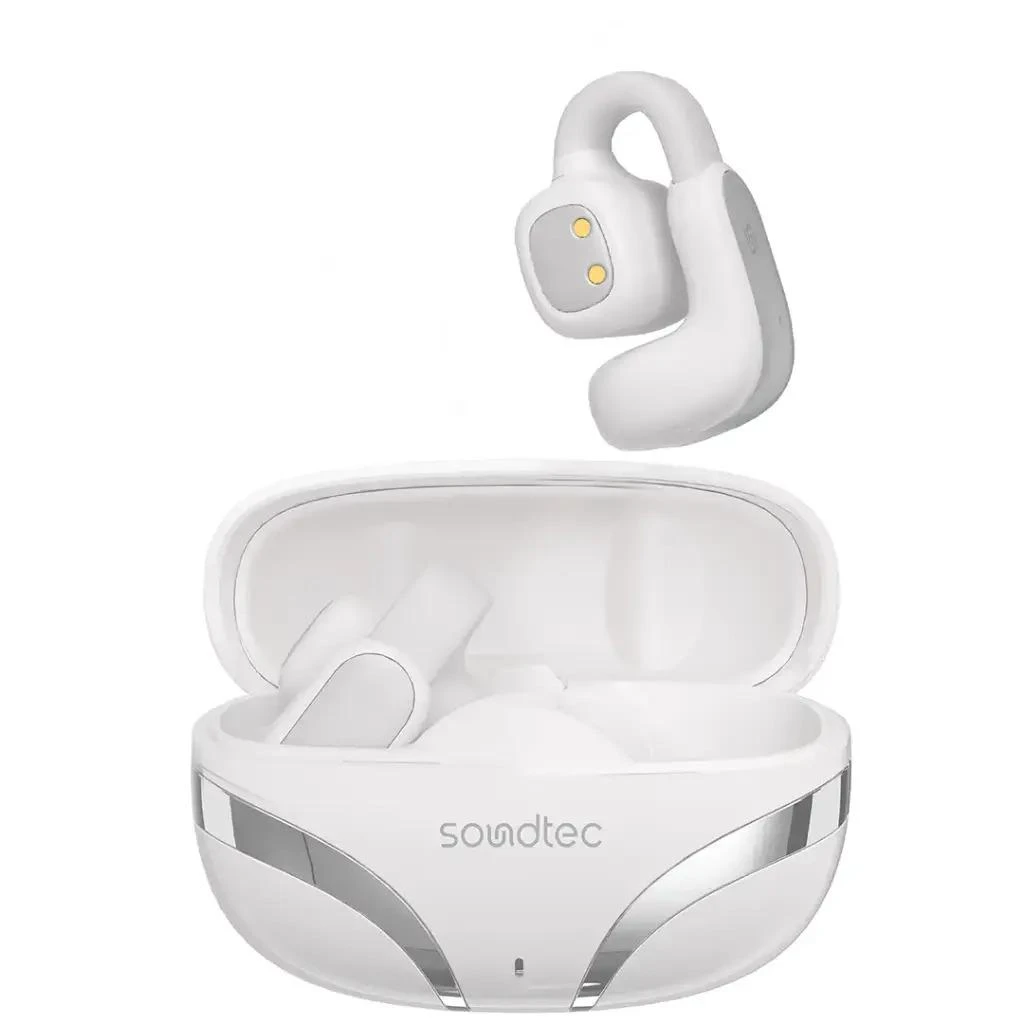 Porodo Soundtec Flexfit Ear Ring Type  Clip-On Wireless Earbuds White