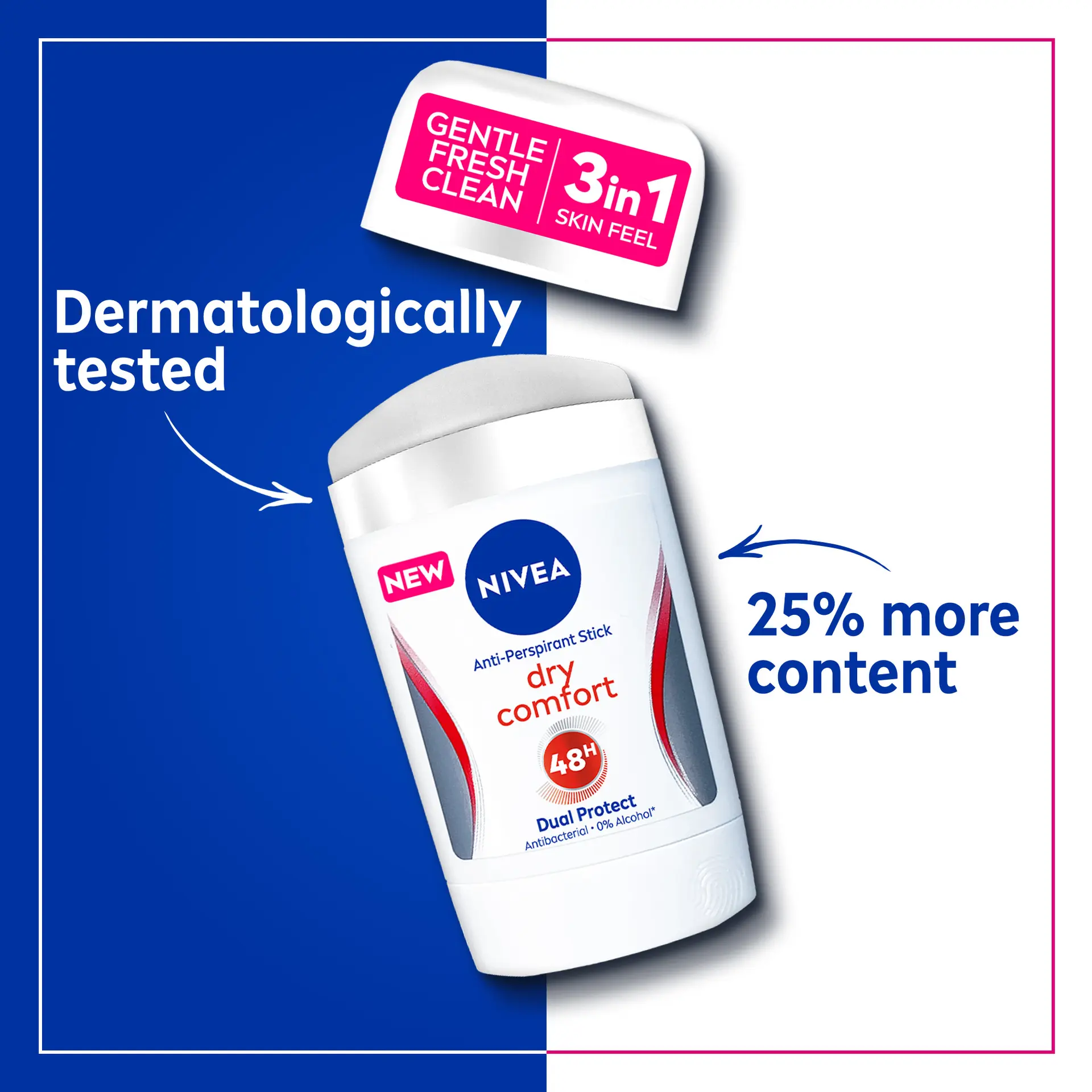 NIVEA Antiperspirant Stick for Women 48h Protection Dry Comfort Quick Dry 50 ml - view 4