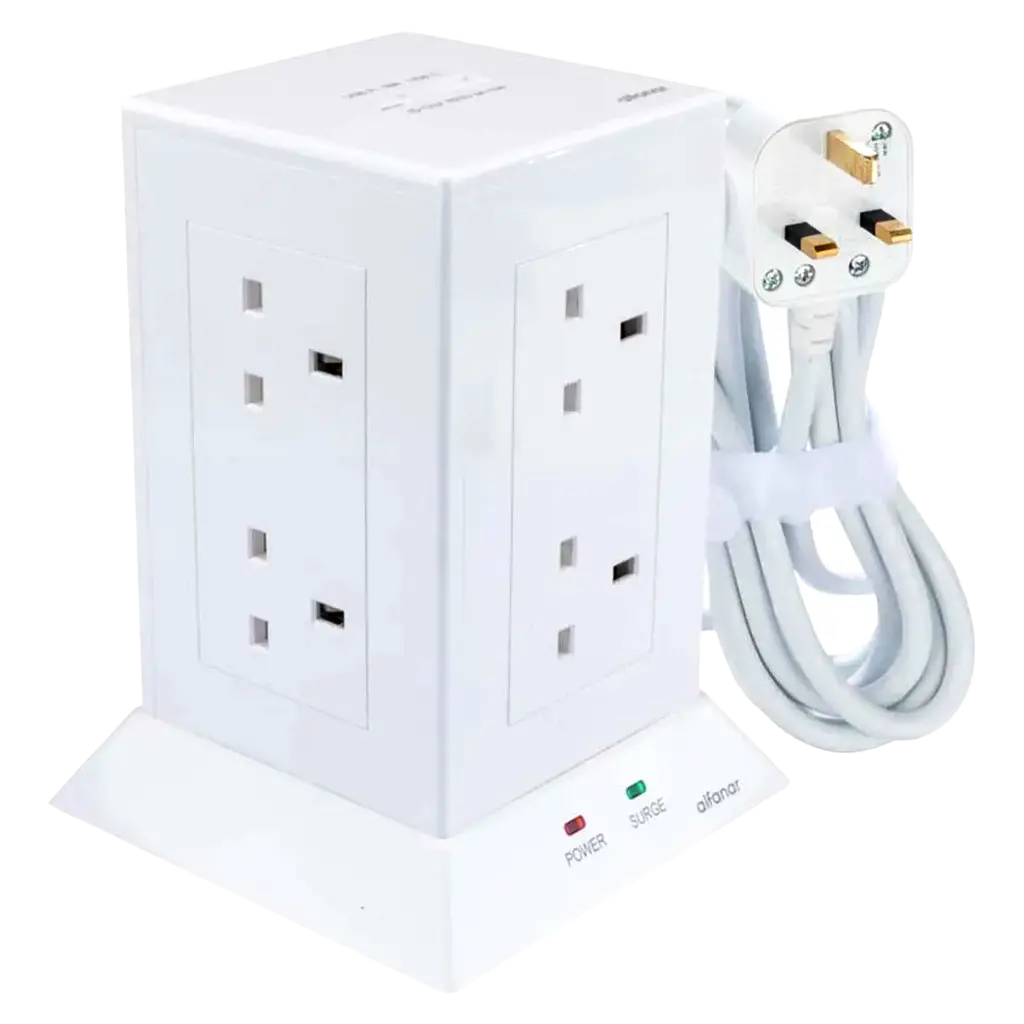 Al Fanar Tower Extension 8 Gang With 2 USB - view 1