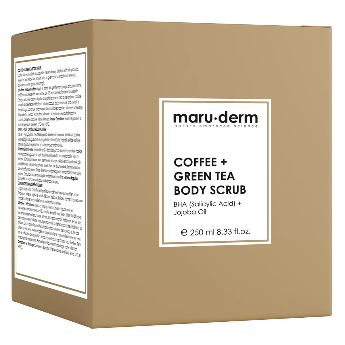 Maruderm Body Scrub Coffee Green Tea Extract Body Peeling Jojoba Oil 250 ml - view 5