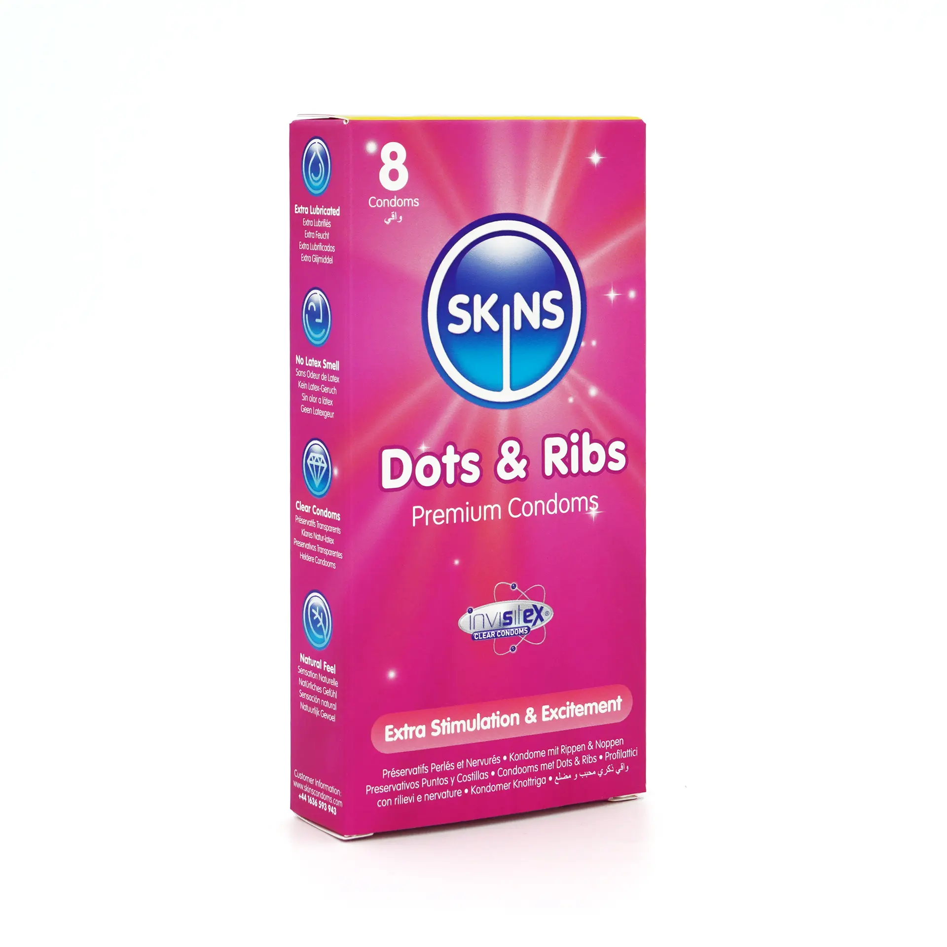 Skins Condom Dots & Ribs 8 Pack - view 2