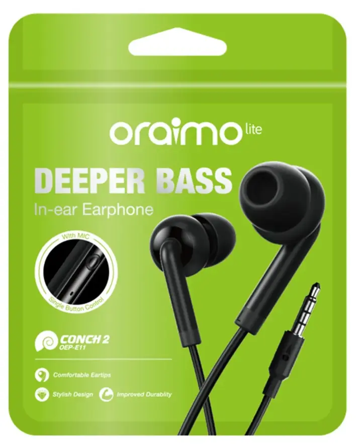 Buy Oraimo Earphone Black Pouch OEP E11 Ninja Bahrain