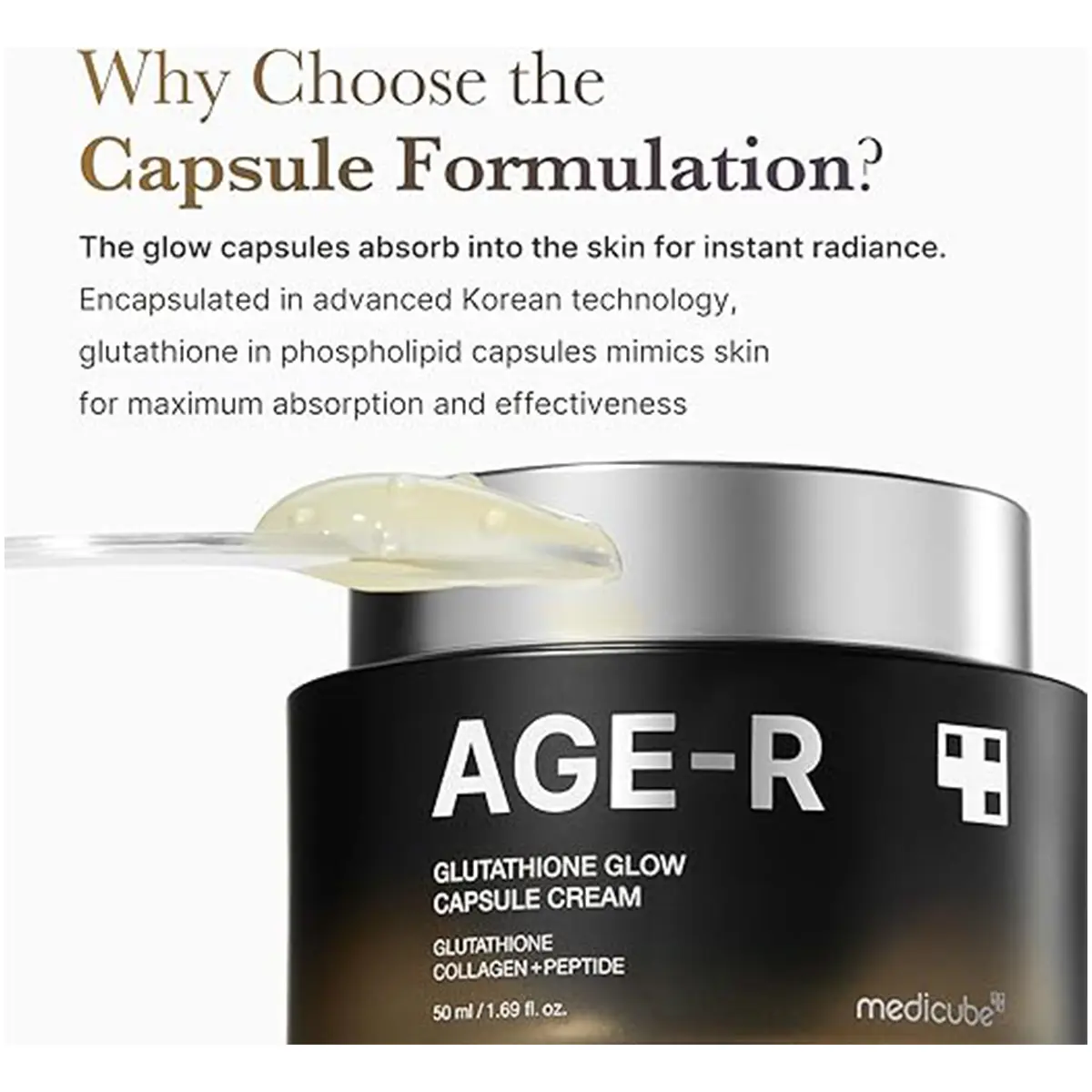 Medicube Age-R Glutathione Glow Capsule Facial Cream 50 ml - view 7