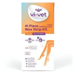 Vi-Veet Hair Removal Wax Strips Kit for Normal Skin 41Pieces 