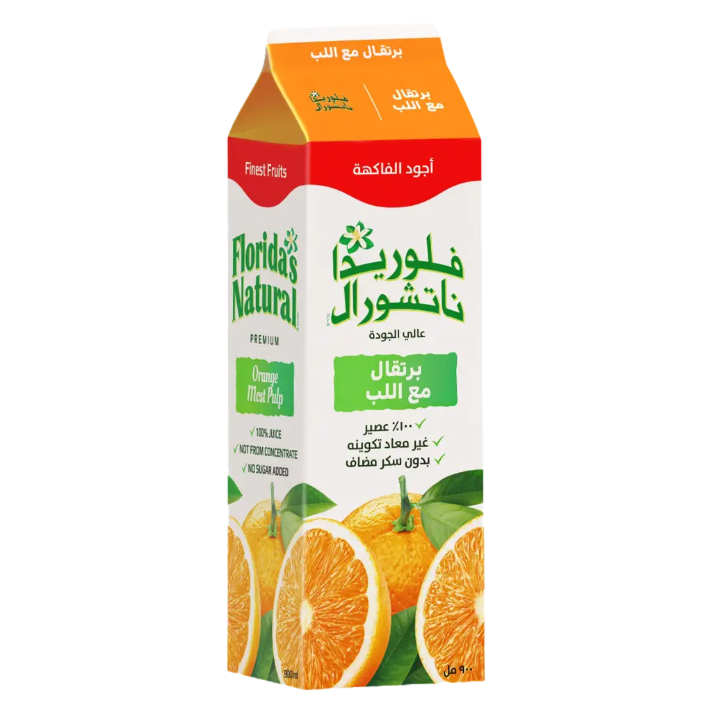 فلوريدا عصير بنكهة البرتقال مع اللب 900 مل - view 2