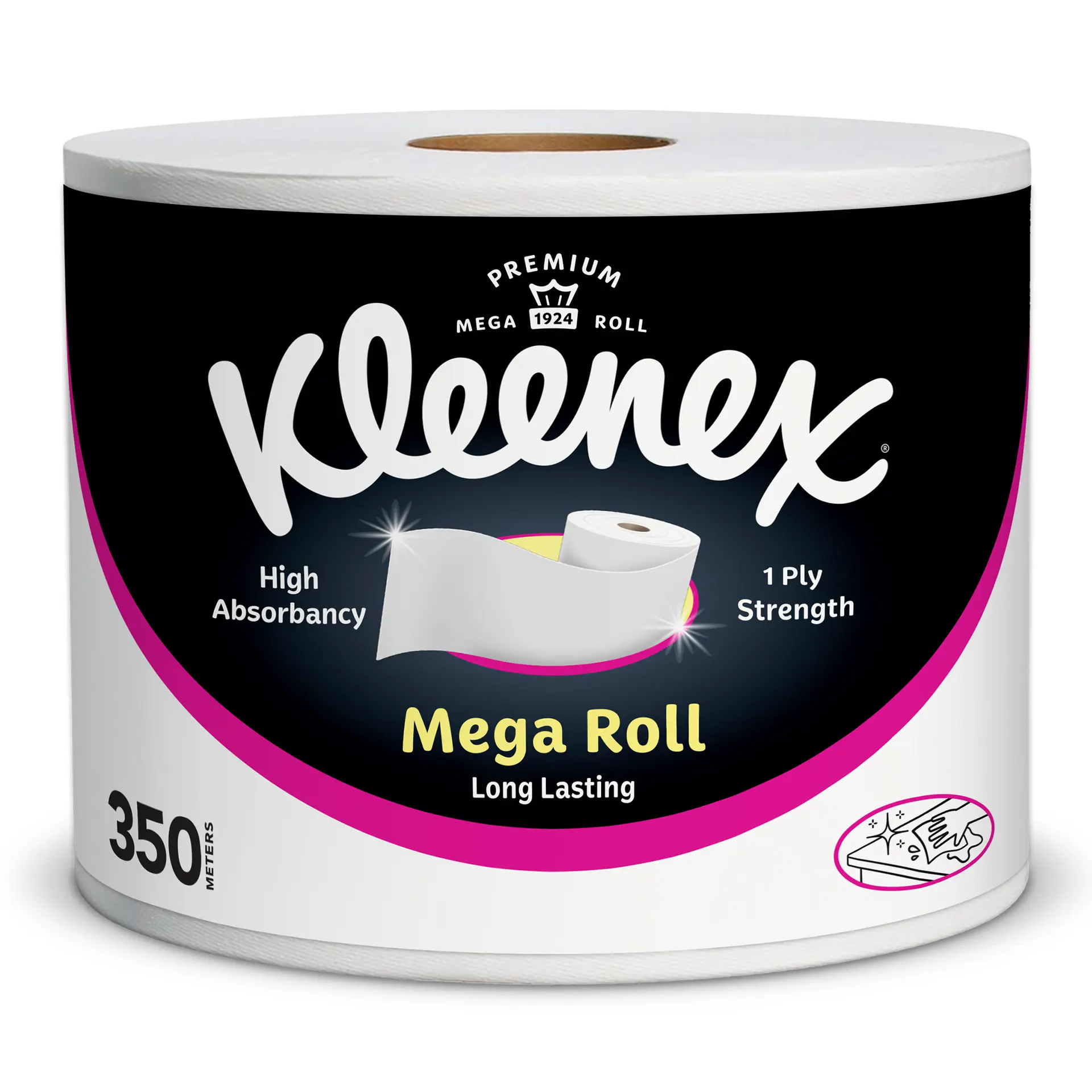 Kleenex Kitchen Paper Towel, Mega Roll Tissue, 1 Roll X 350 Meters, High Absorbency For Multi Purpose - view 4