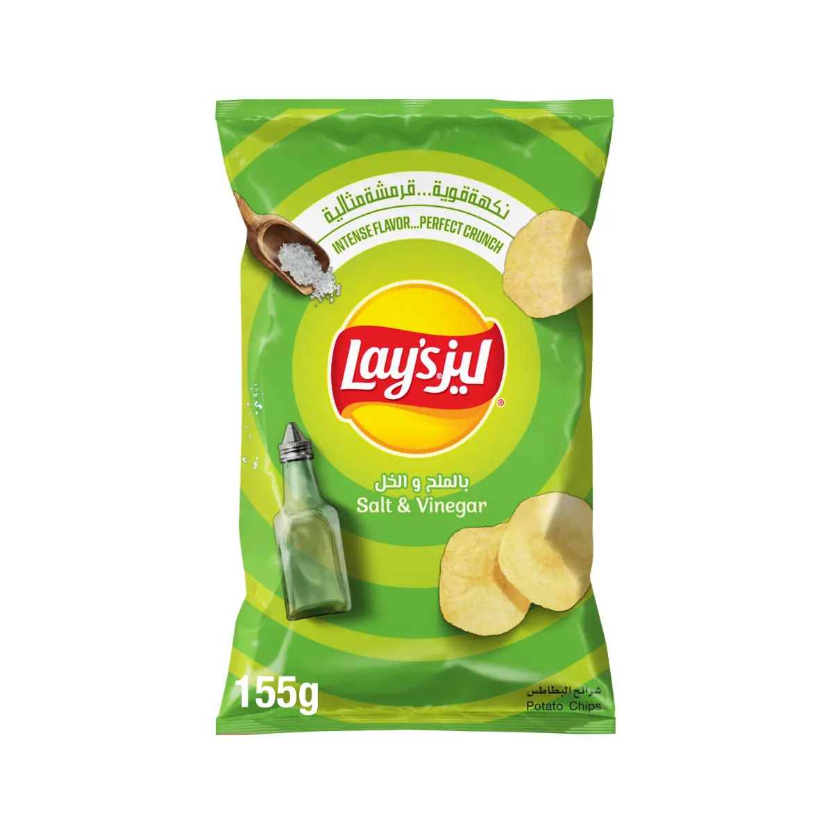 Lays Salt & Vinegar Chips 155 gm - view 2