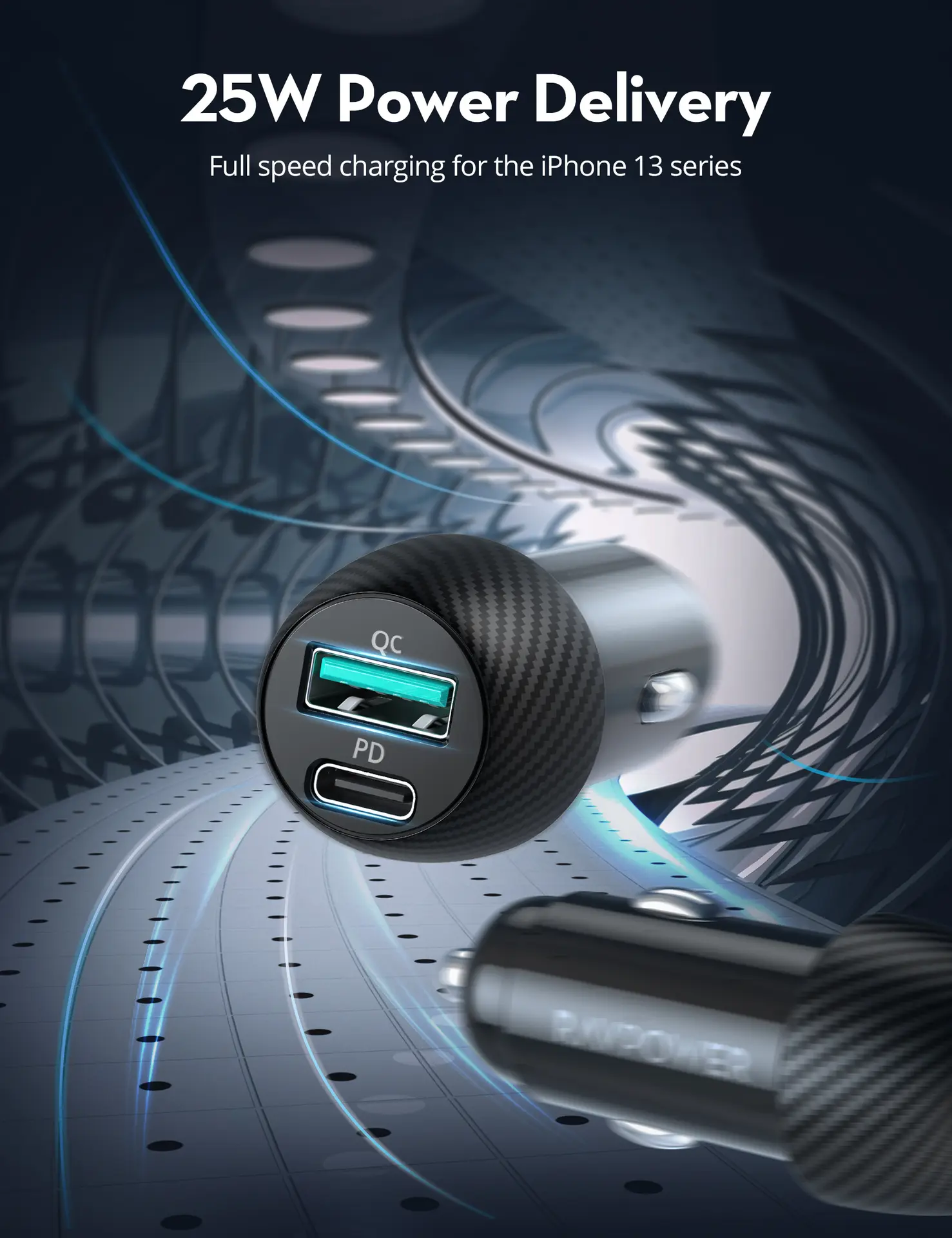 Ravpower Car Charger 49W 2-Port  Black - view 6