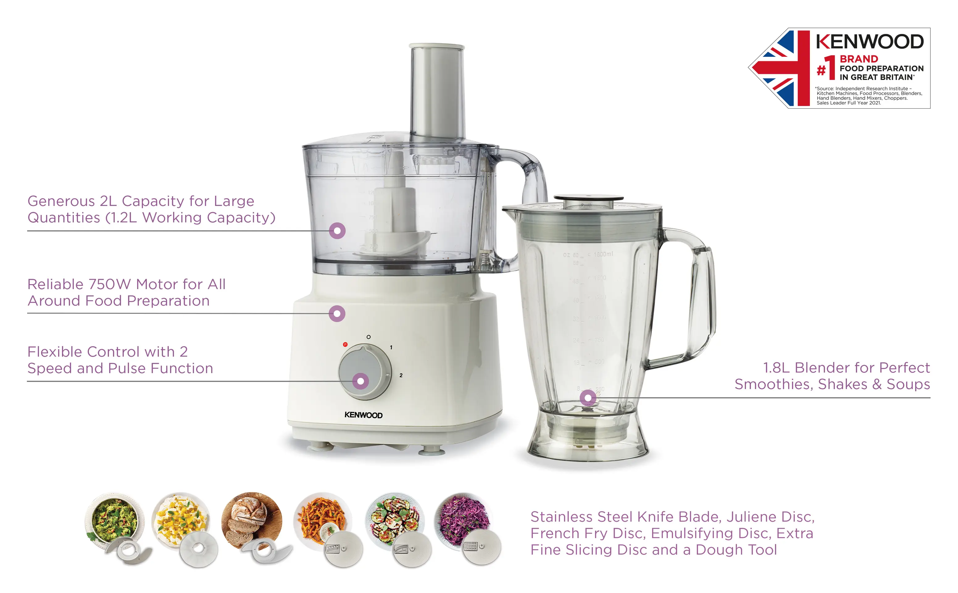 Kenwood Blender Food Processor 750 W 1.8 L - view 3