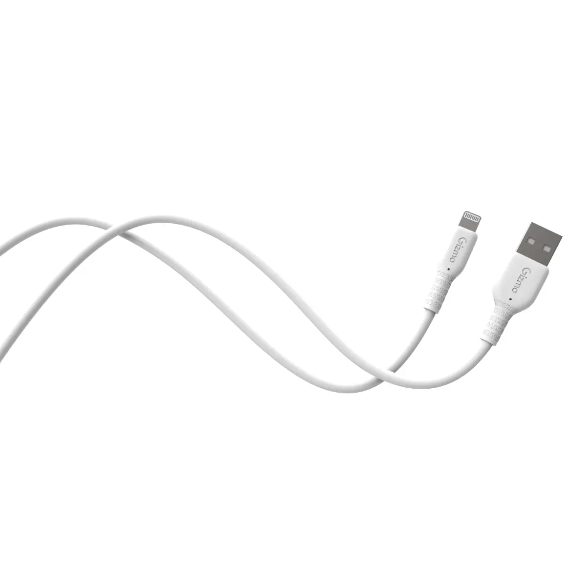 Gizmo 12W White Pure Silicone USB-A to Lightning Charging Cable 1m - view 5
