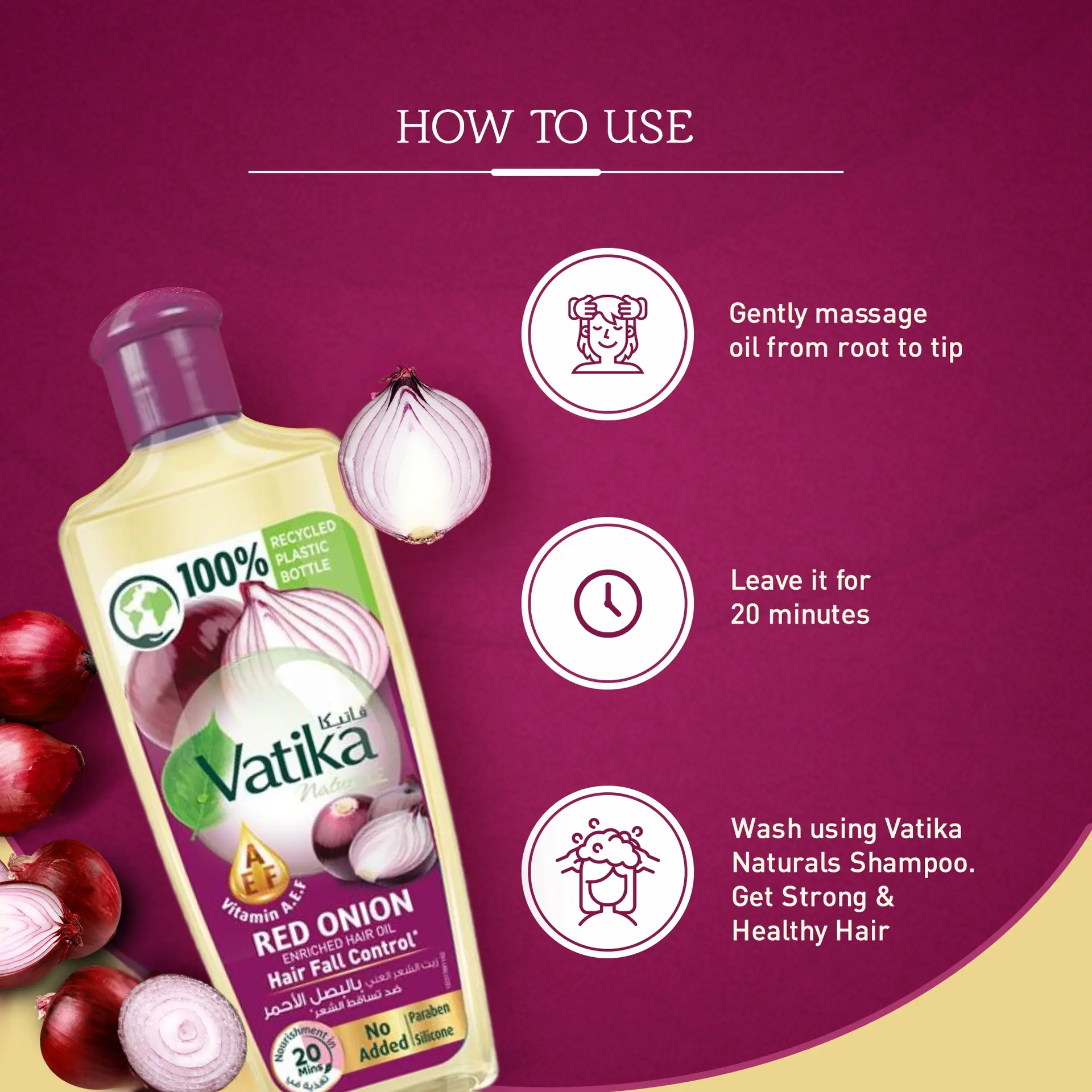 Vatika Naturals Enriched Onion Hair Oil 300 ml - view 5