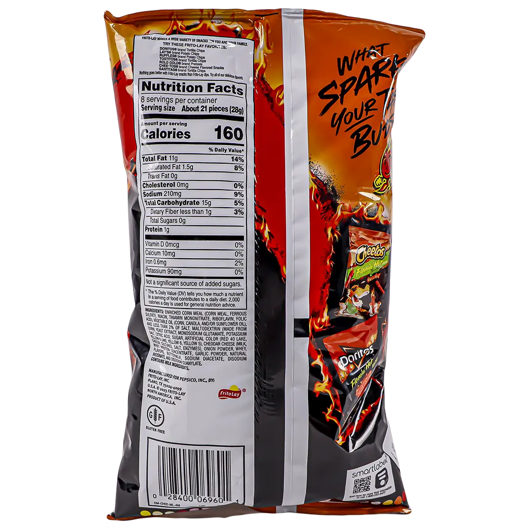 Cheetos Crunchy Flamin Hot 226 gm - view 2