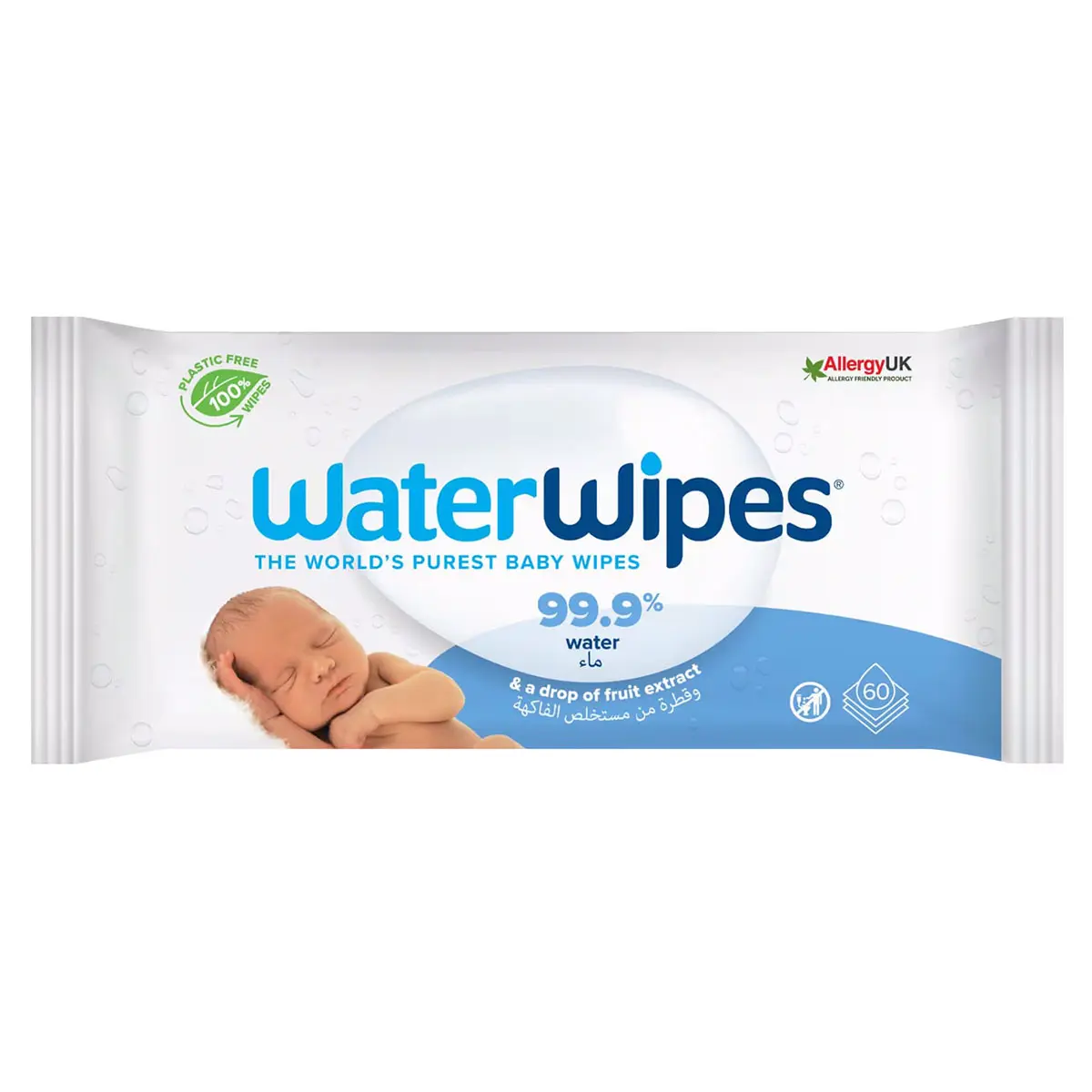 WaterWipes Wet Wipes 60 Pieces - view 1