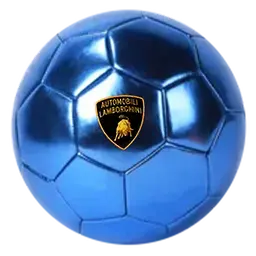 Lamborghini Football  Blue Not Inflated with Air 5 Inch