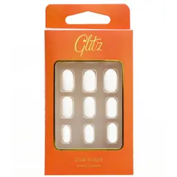 Glitz Press on Nails Off White 24 Pcs