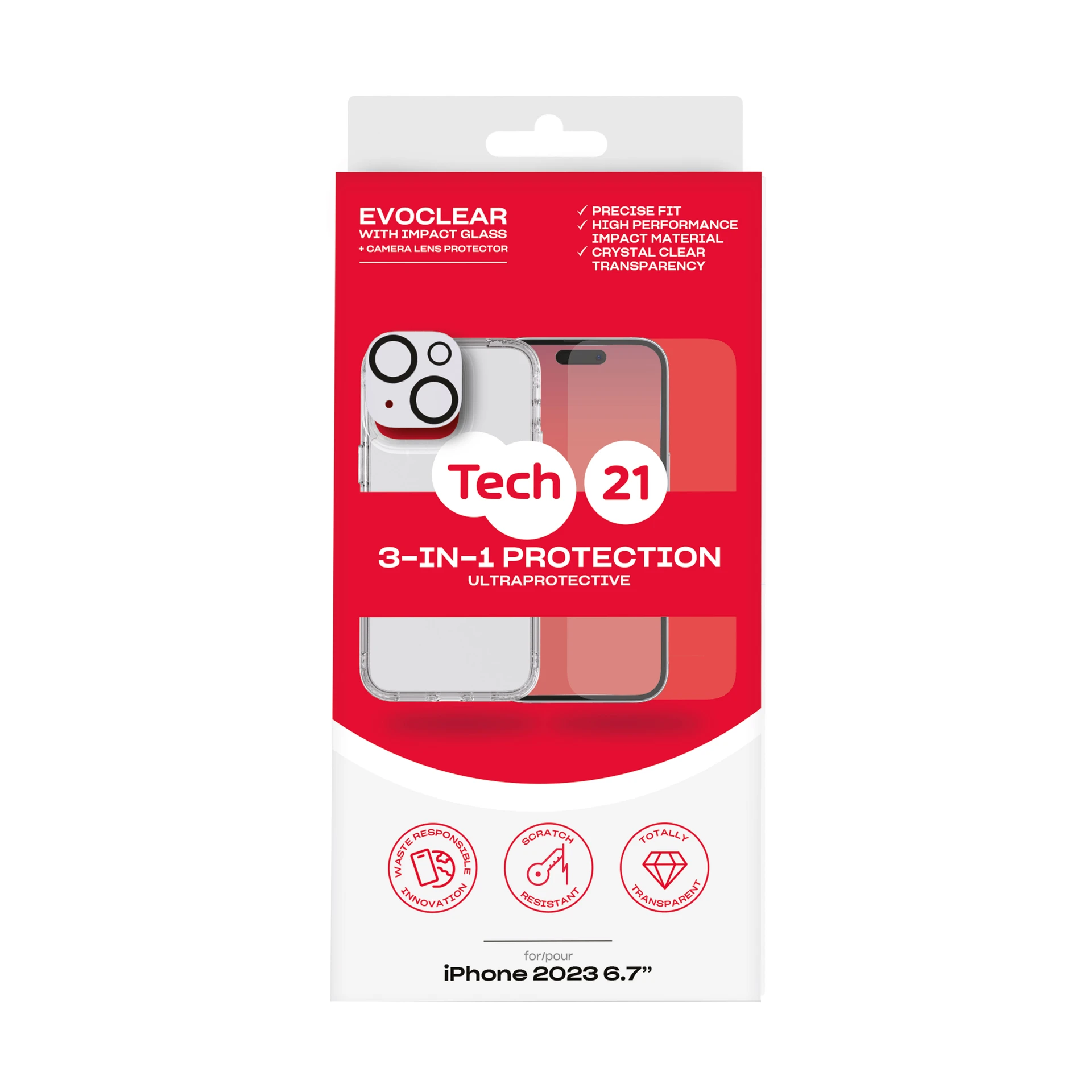 Tech21 Protection Pack iPhone 15 Plus 3 in 1