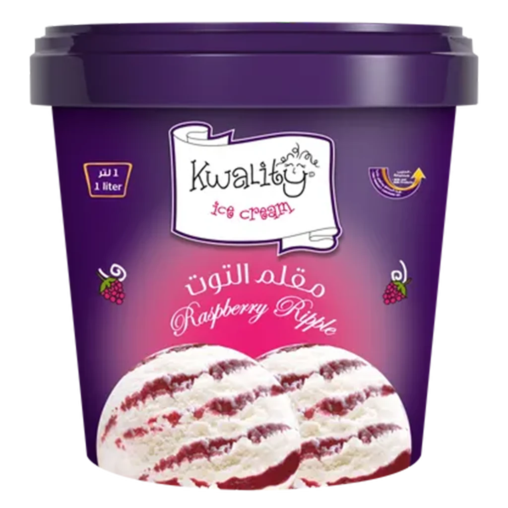 Kwality Ice Cream Raspberry Ripple 1 L 