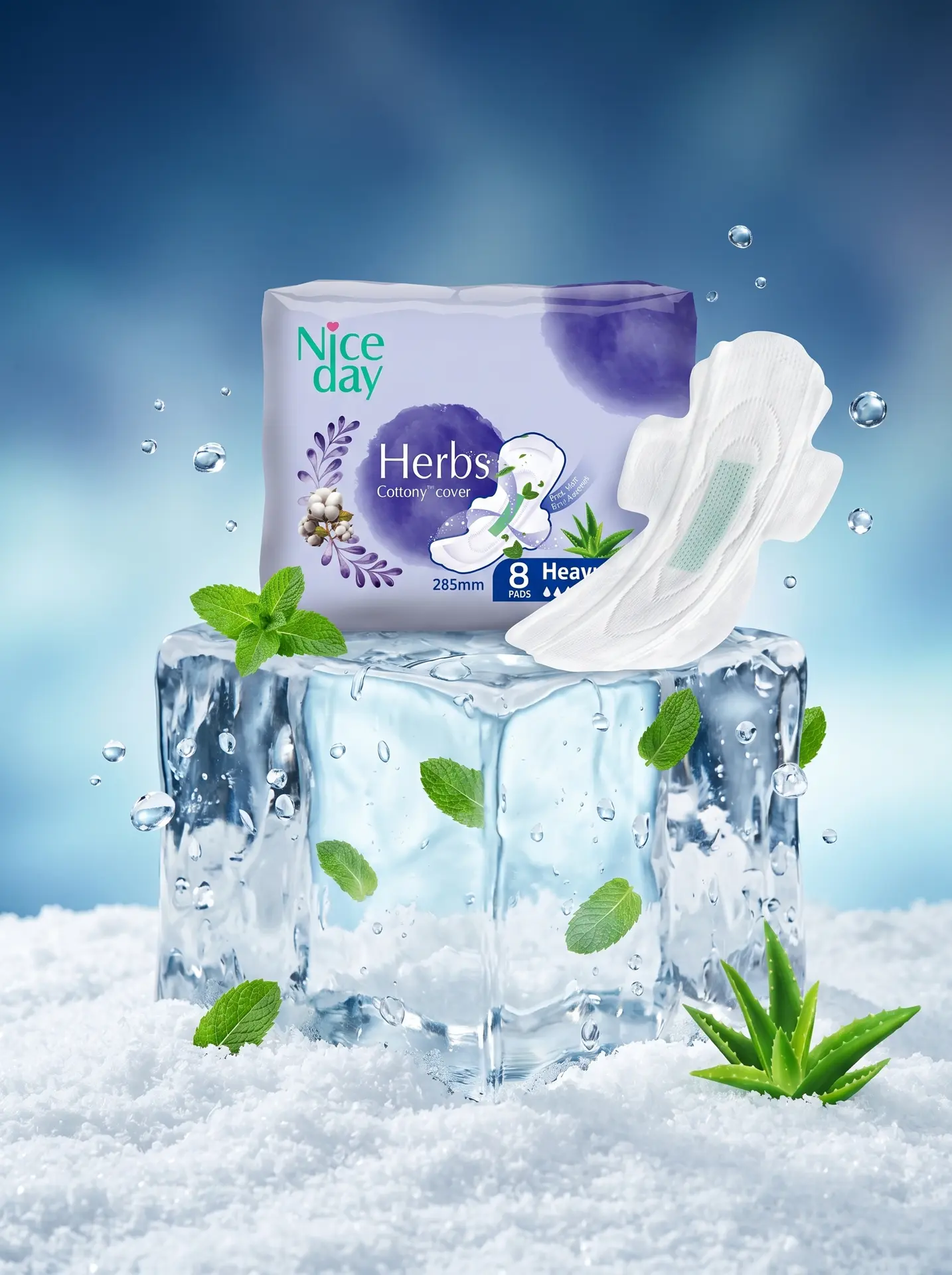 Nice Day Sanitary Pads  Herbs night 285 mm 8 pc - view 5
