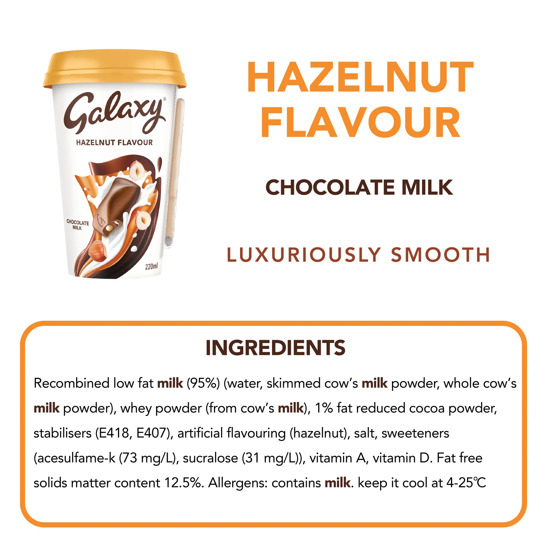 Galaxy Chocolate Drink Hazelnut Flavour 220 ml - view 2