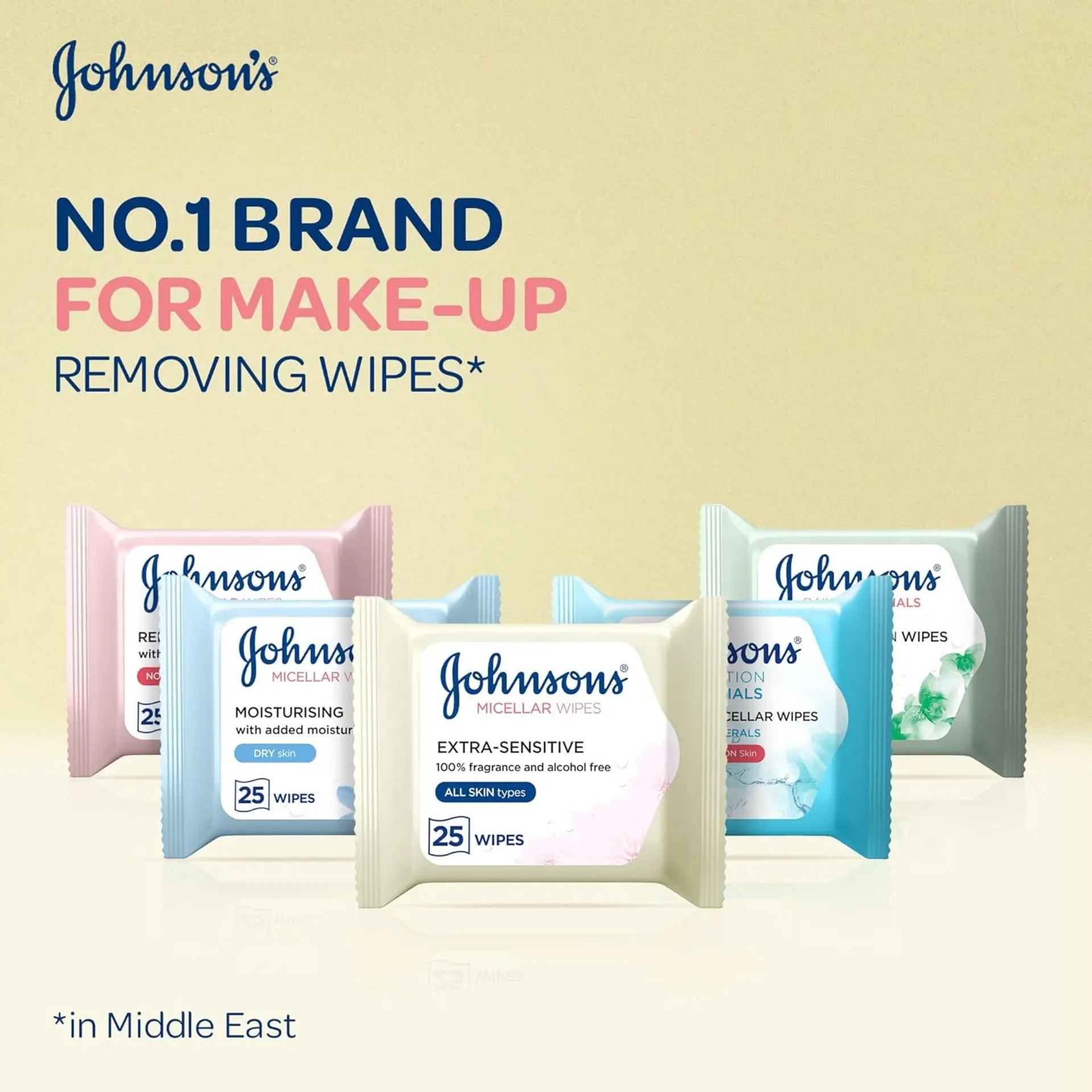 Johnson's Wipes Cleansing with Rose Water Makeup Remover 25 Wipes - view 2