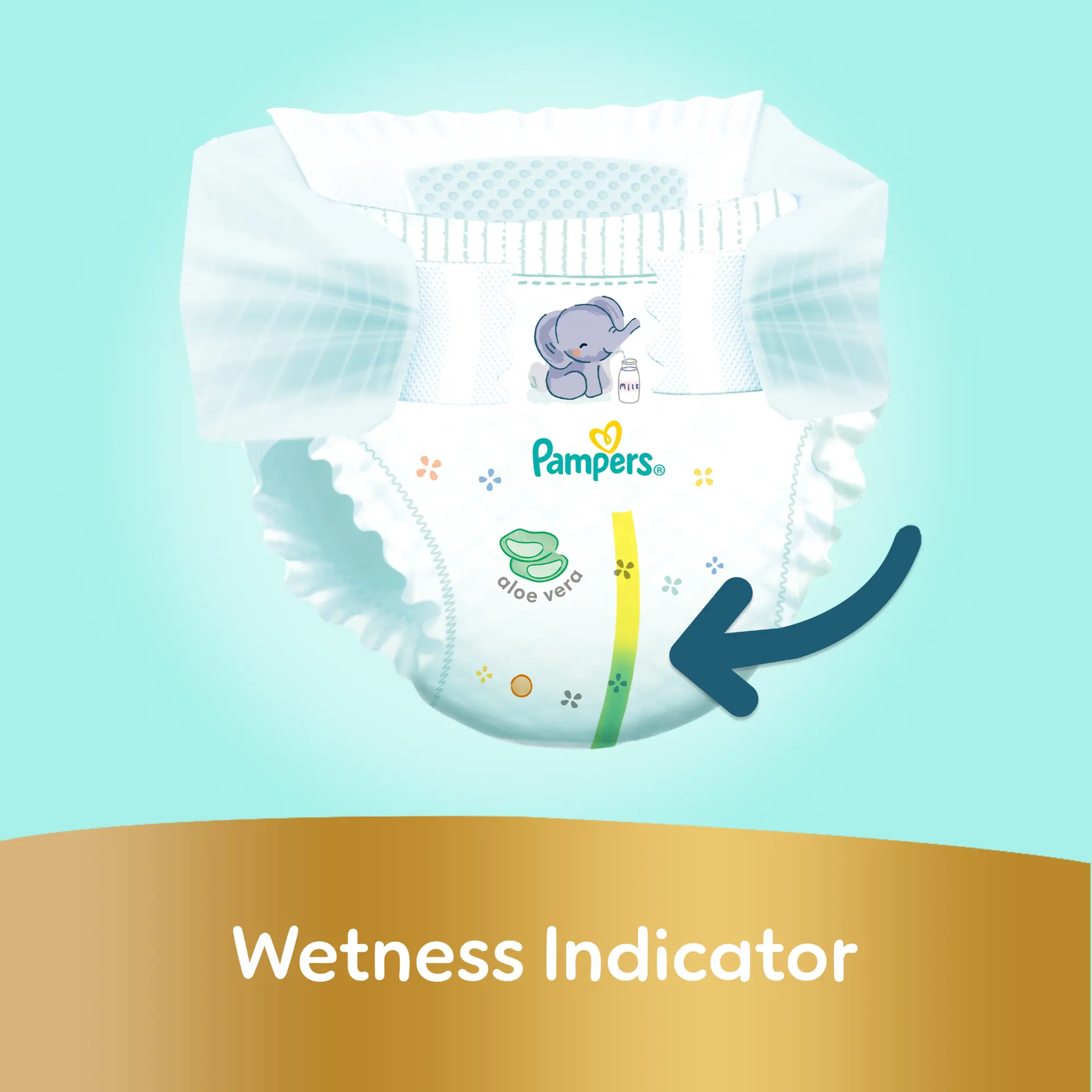 Pampers Diapers Ultimate Comfort Taped Size 2 Aloe Vera Lotion & Vitamin E 84 Diapers  - view 8