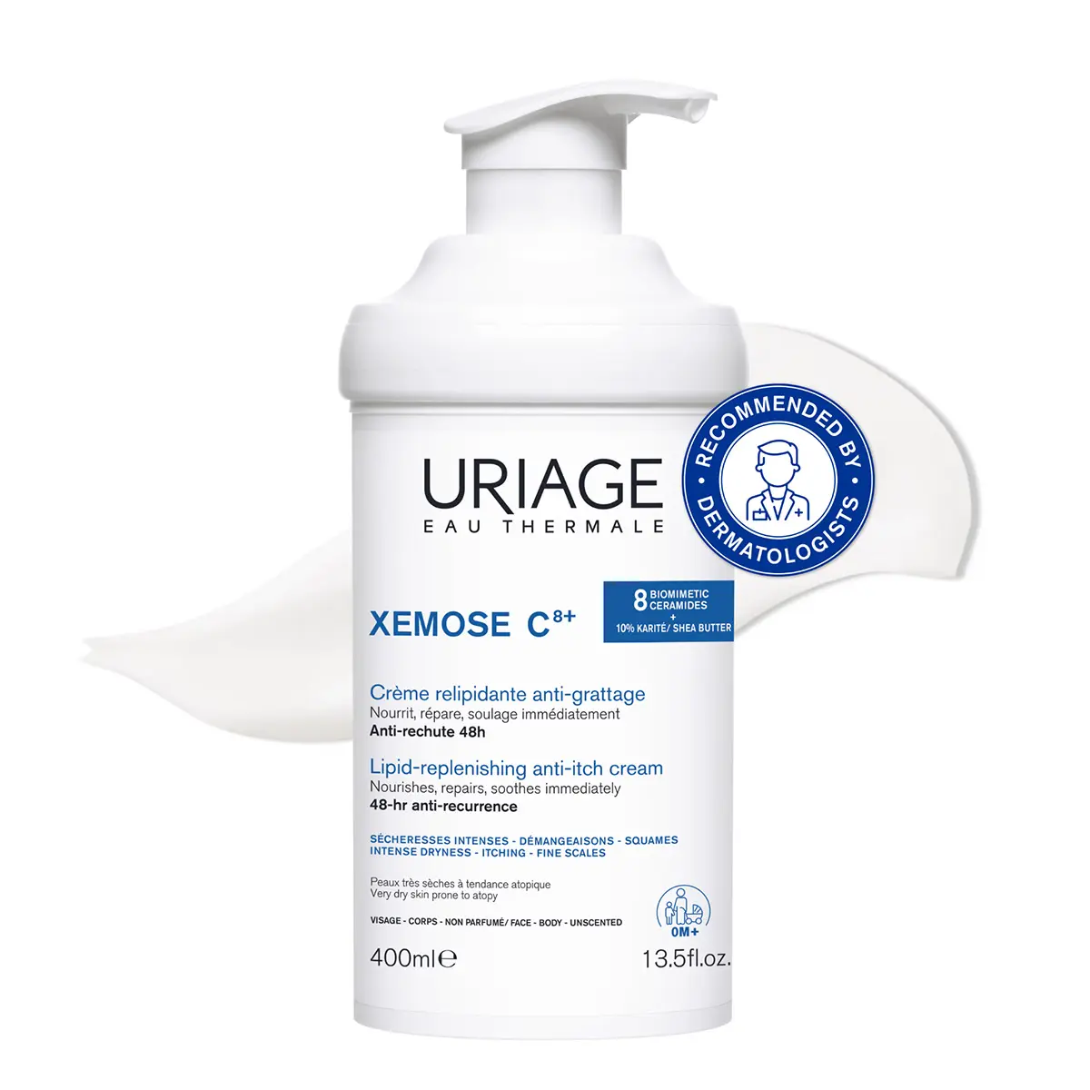 Uriage Xemose Anti-Irritation Cream For Dry Skin & Eczema With Shea Butter 400 ml - view 2