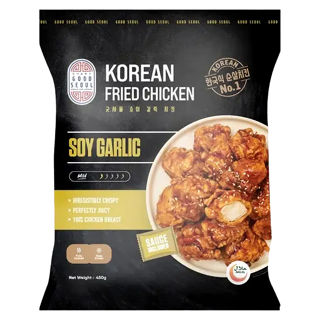 Good Seoul Korean Fried Chicken Soy Garlic Frozen 450 gm  - view 1