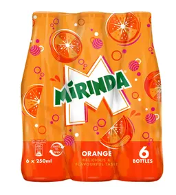 Mirinda Soft Drink Orange Glass 6 pcs 250 ml