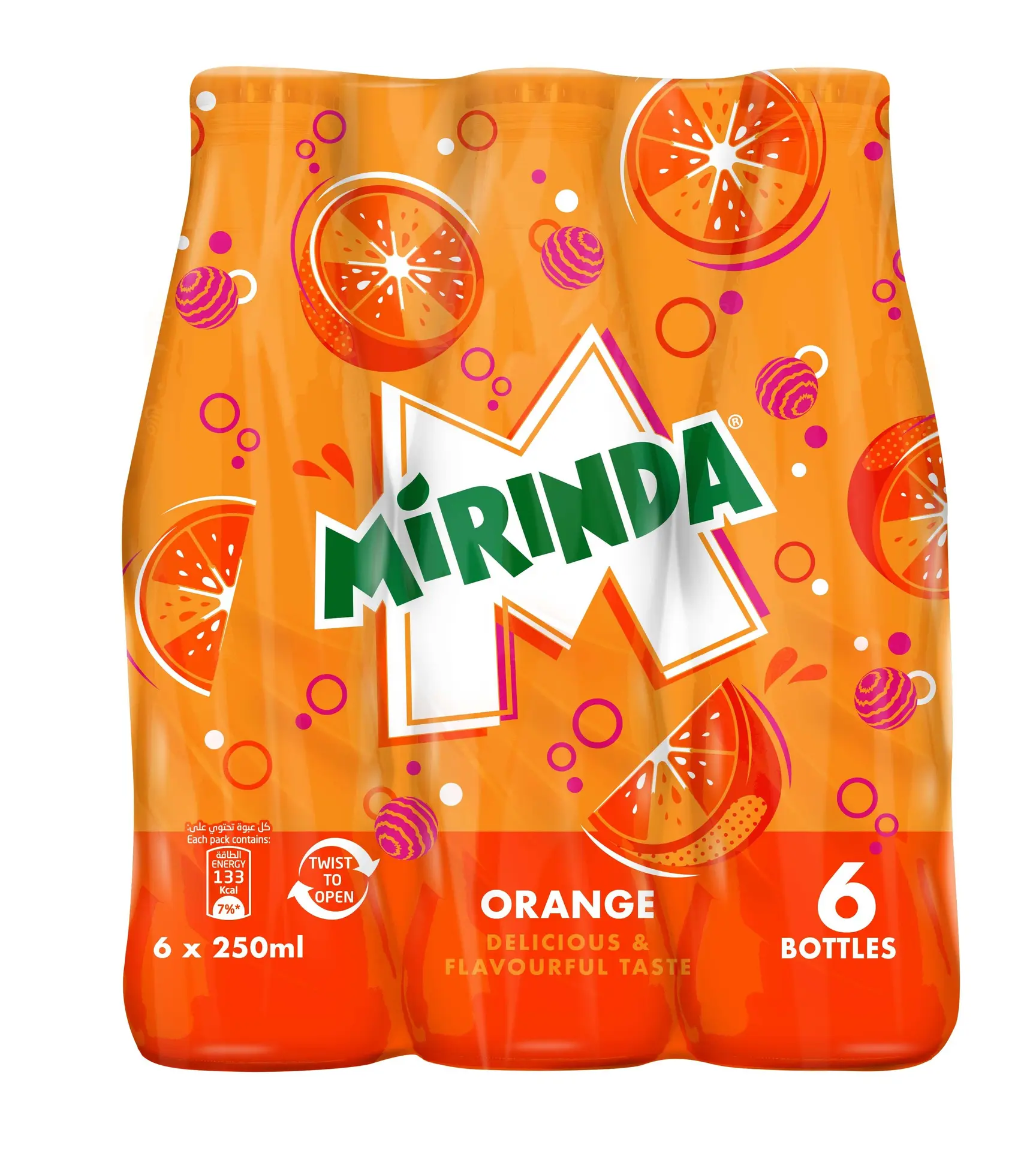 Mirinda Soft Drink Orange Glass 6 pcs 250 ml - view 1