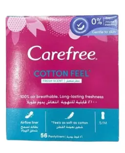 Carefree Pantyliners Cotton Fresh Scent 56 Pads