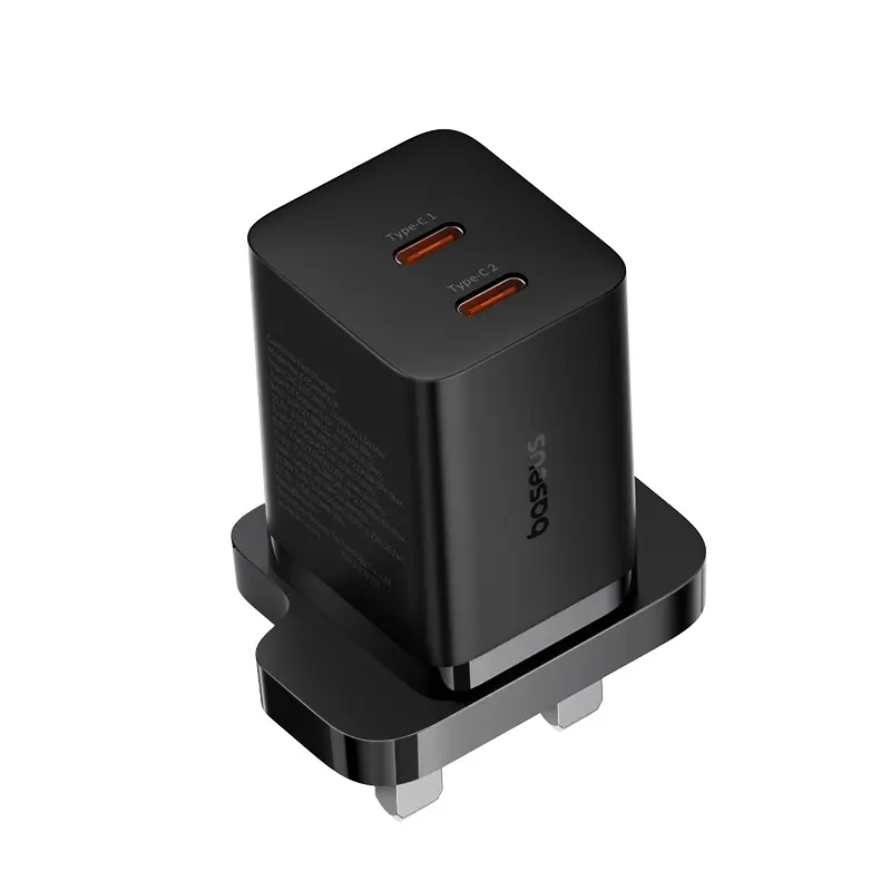 Baseus Gan5Pro Fast Charger Cc40Wuk Cluster Black  2 Usb C Port - view 2