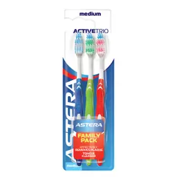Astera Toothbrush Active Trio Medium Bristles 3 pcs