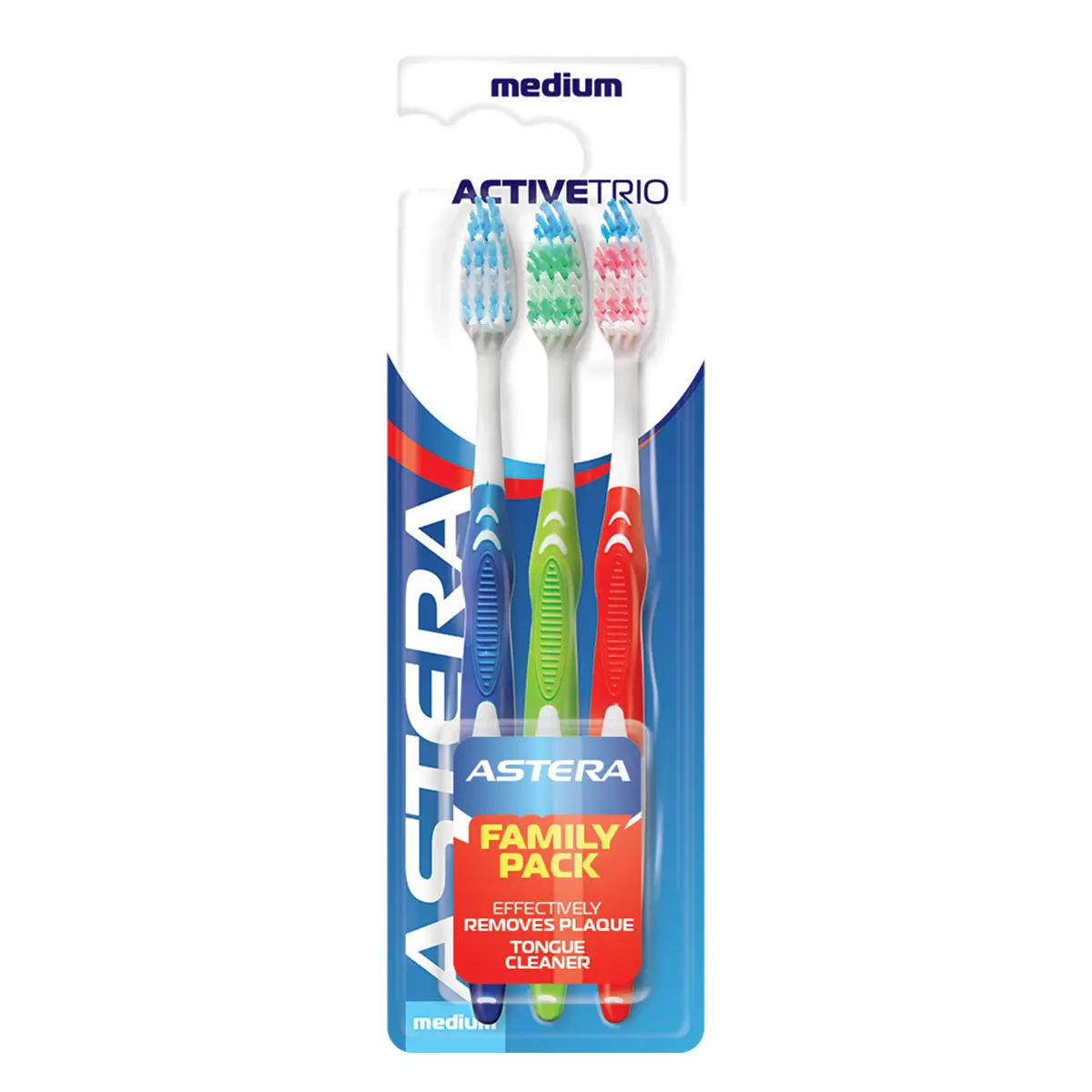 Astera Toothbrush Active Trio Medium Bristles 3 pcs - view 1