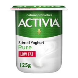 Activia Stirred Yoghurt Plain Light 125 g