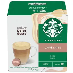 Starbucks Caffe Latte by Nescafe Dolce Gusto Coffee Pods 12 Pcs 121.2 gm