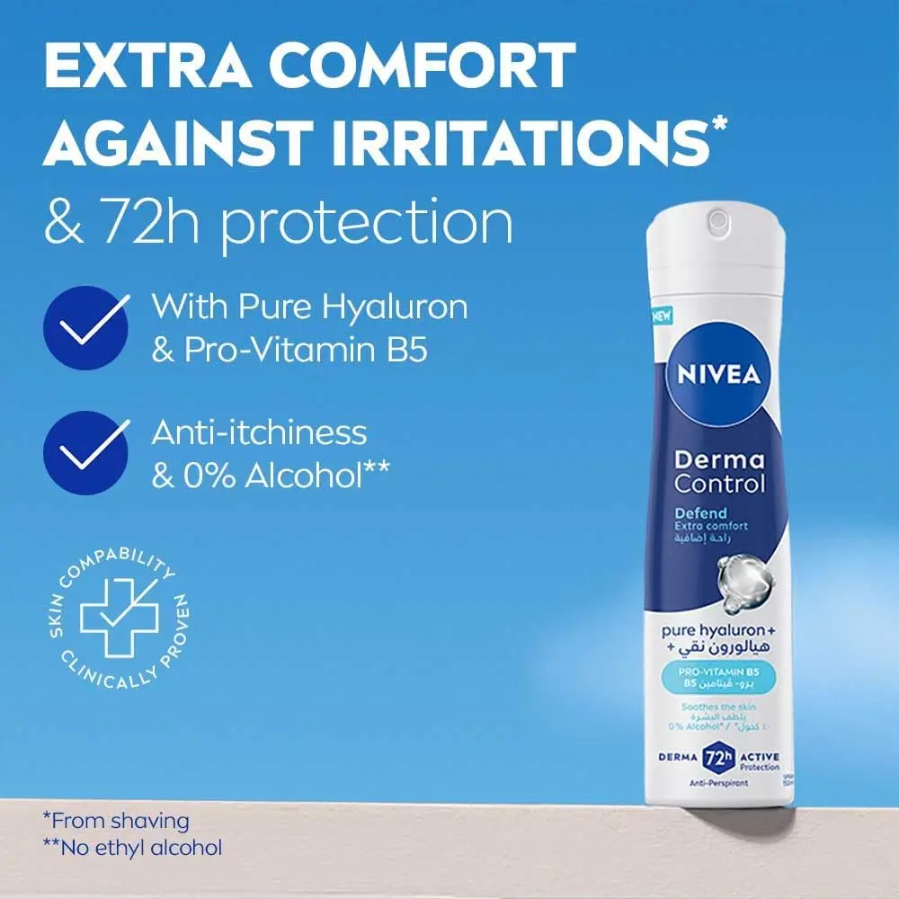 Nivea Deodorant Spray Derma Control Defend For Women 150 Ml - view 5