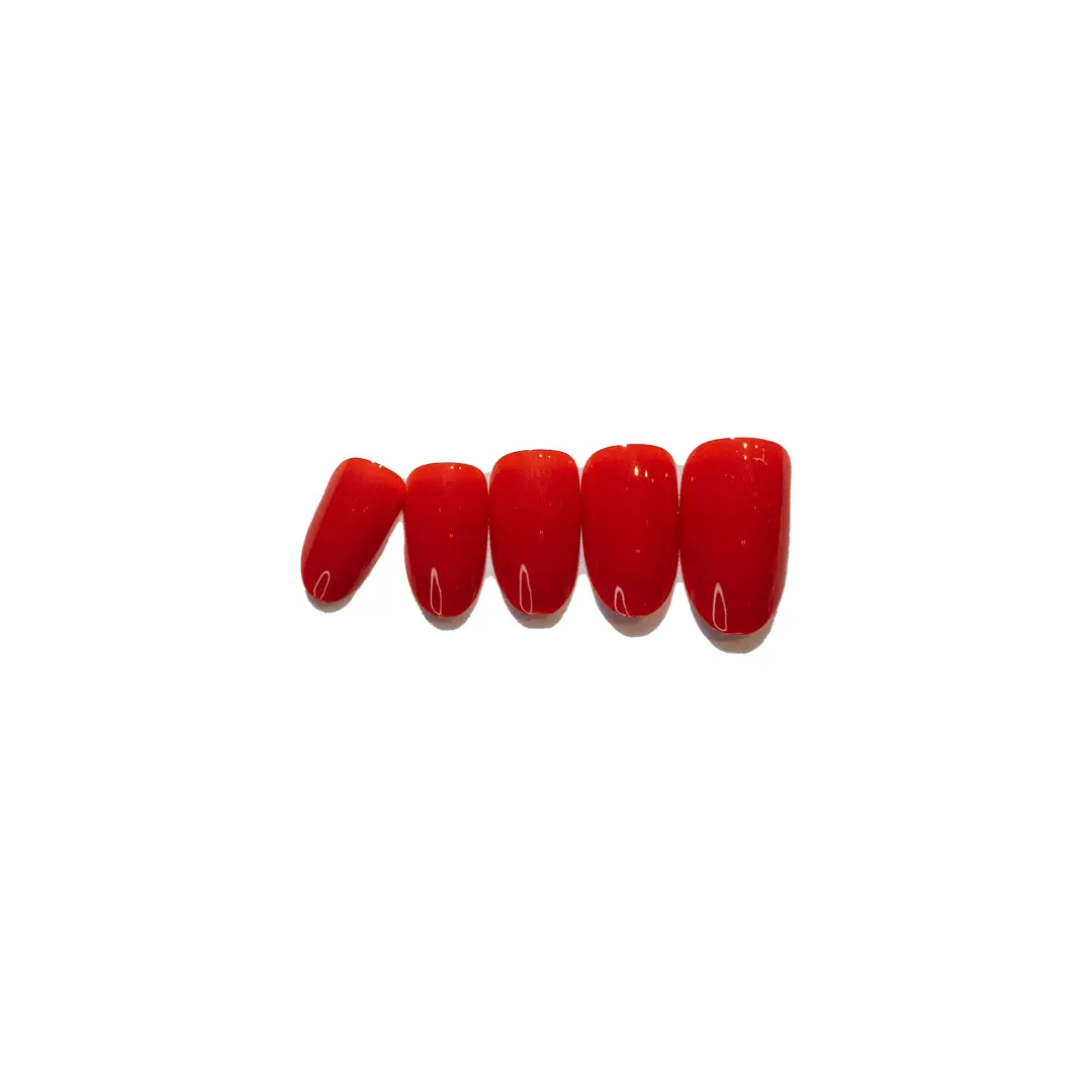 Loca Small Nails Oval Shape Red N4 - view 3