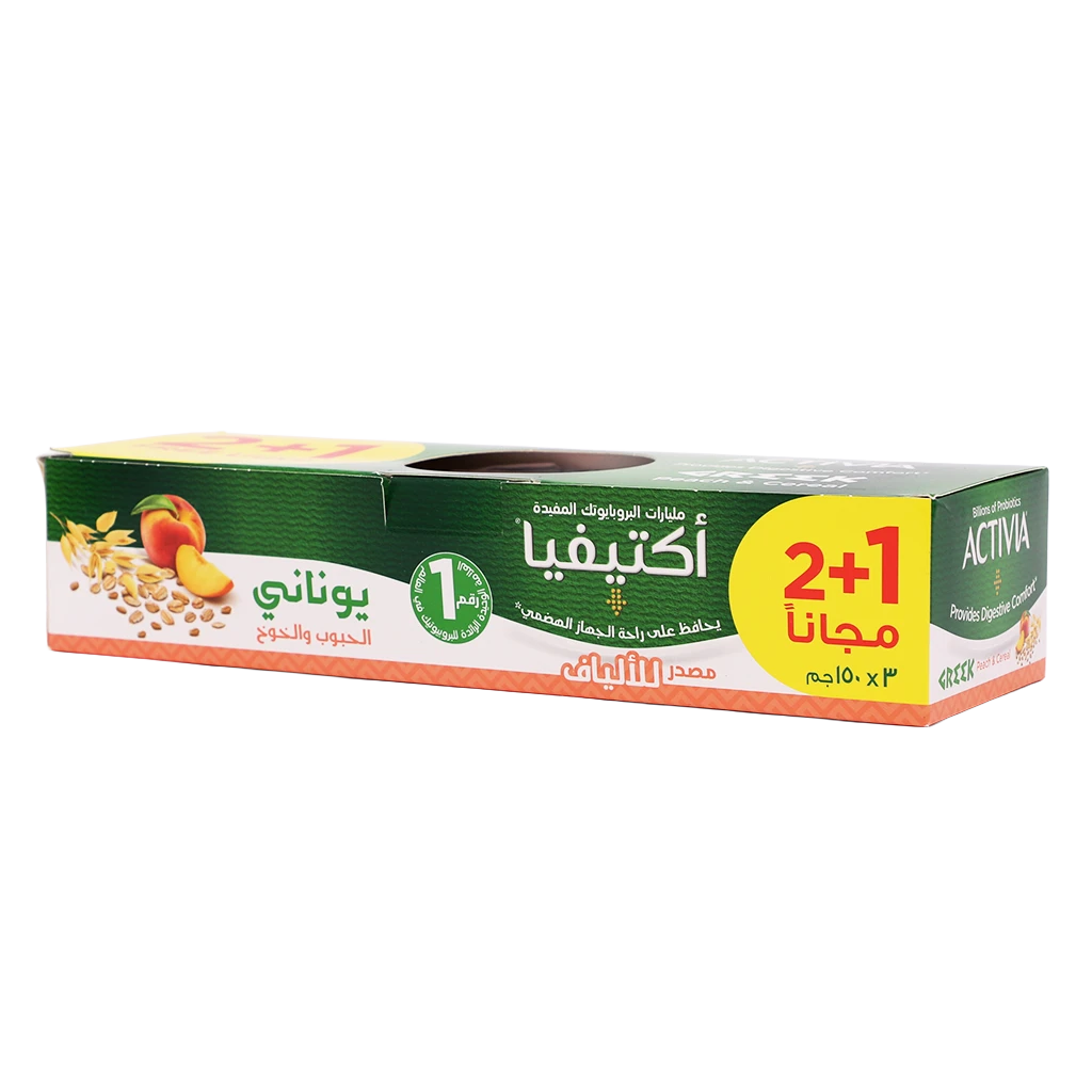 Activia Greek Yoghurt Peach Cereals 3 pcs 150 gm