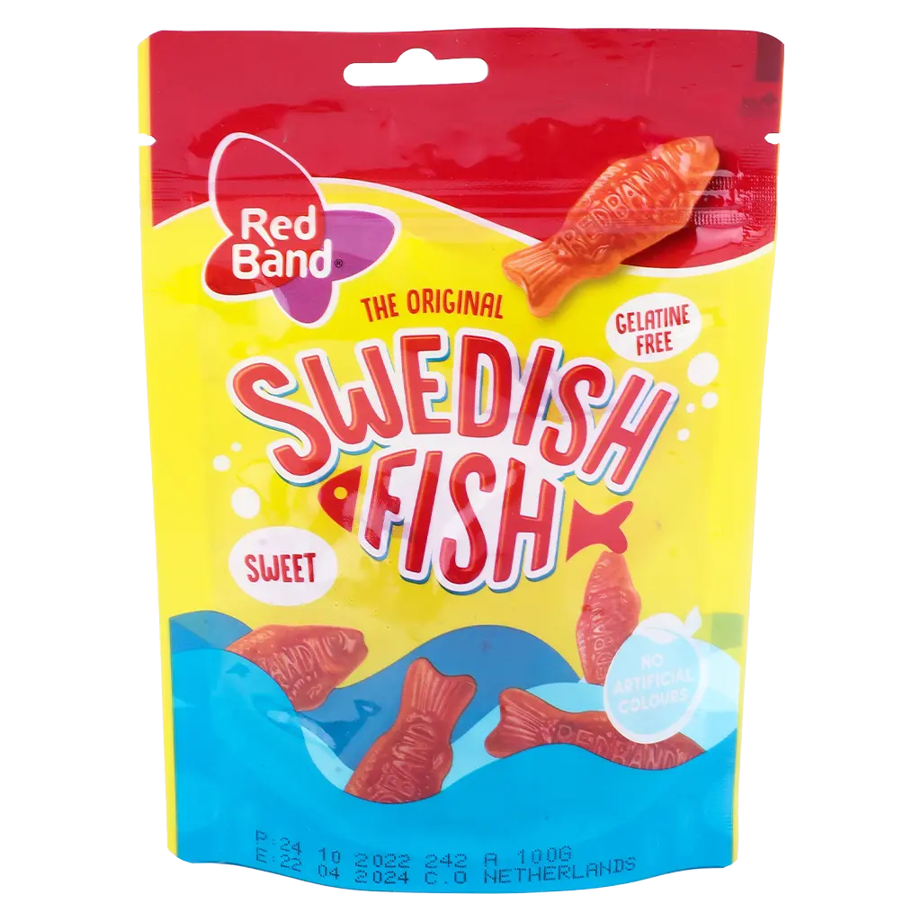 Swedish Fish Candy Raspberry Flavour 100 gm - view 1