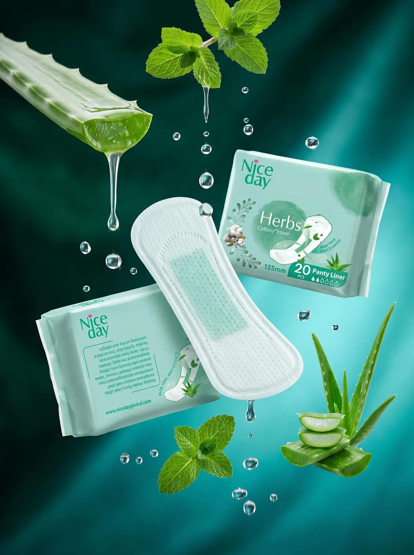 Nice Day Sanitary Pads Herbs Daily 155 mm 20 pcs - view 10