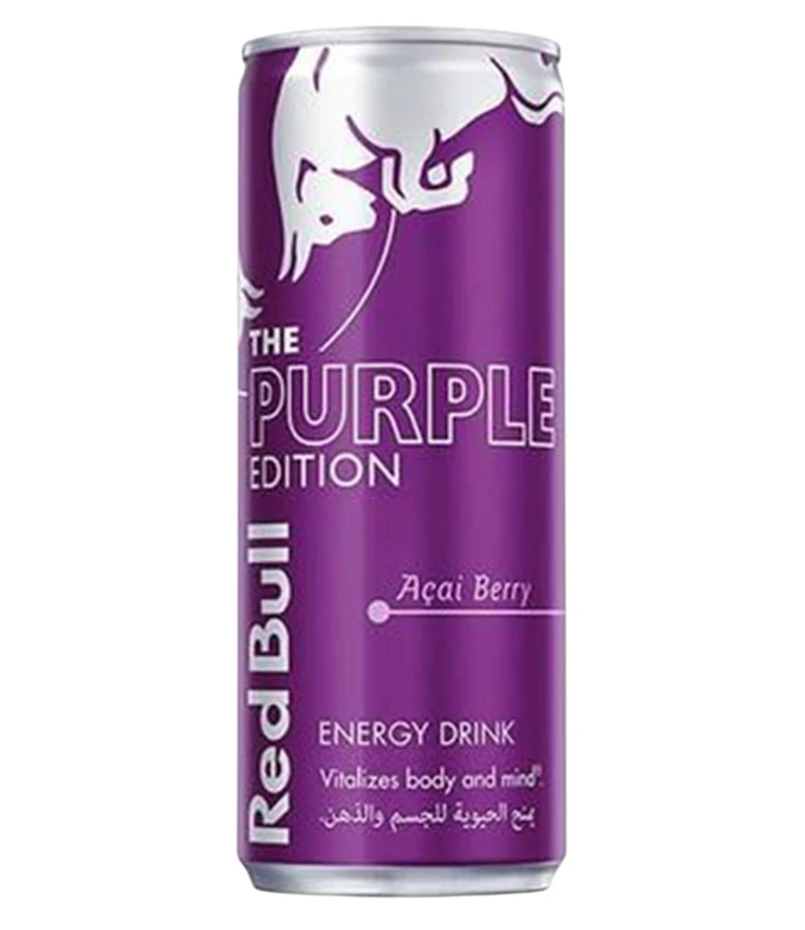 Red Bull Energy Drink The Purple Edition Acai berry  Flavor 250 ml 