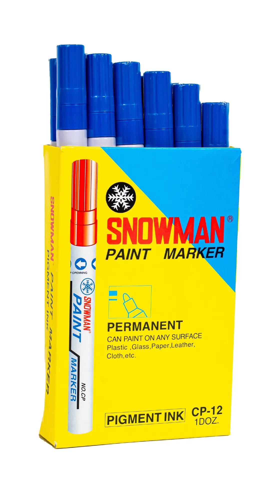 Buy SnowMan Marker Paint Blue 12 pcs | Ninja Saudi Arabia